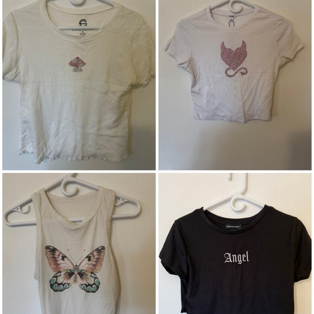 FOUR Piece BLING Baby Tee Bundle